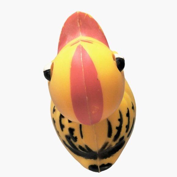 Yellow Duck Friction Toy Plastic Moving Eyes beak Anthropomorphic Vintage 1950 - Picture 6 of 12